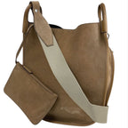 Saint Laurent Shoulder Bag Suede Brown