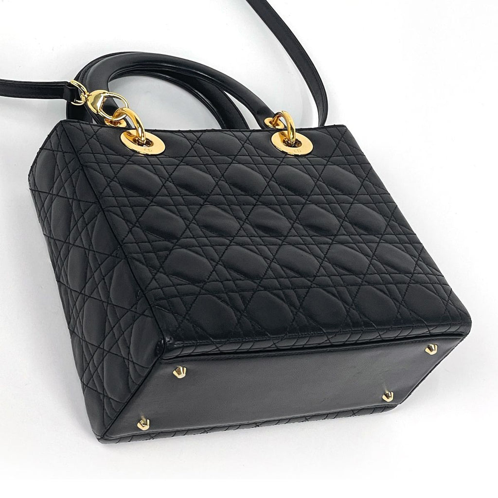 Dior Handbag Lady 2-Way Leather Black — view 2