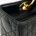 Dior Handbag Lady 2-Way Leather Black — view 4
