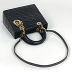 Dior Handbag Lady 2-Way Leather Black — view 6
