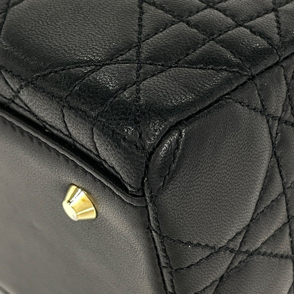 Dior Handbag Lady 2-Way Leather Black — view 3