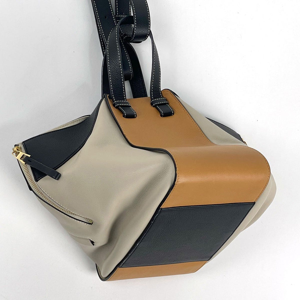 Loewe Handbag Hammock Bag Small 2-Way Leather Beige Black — view 2