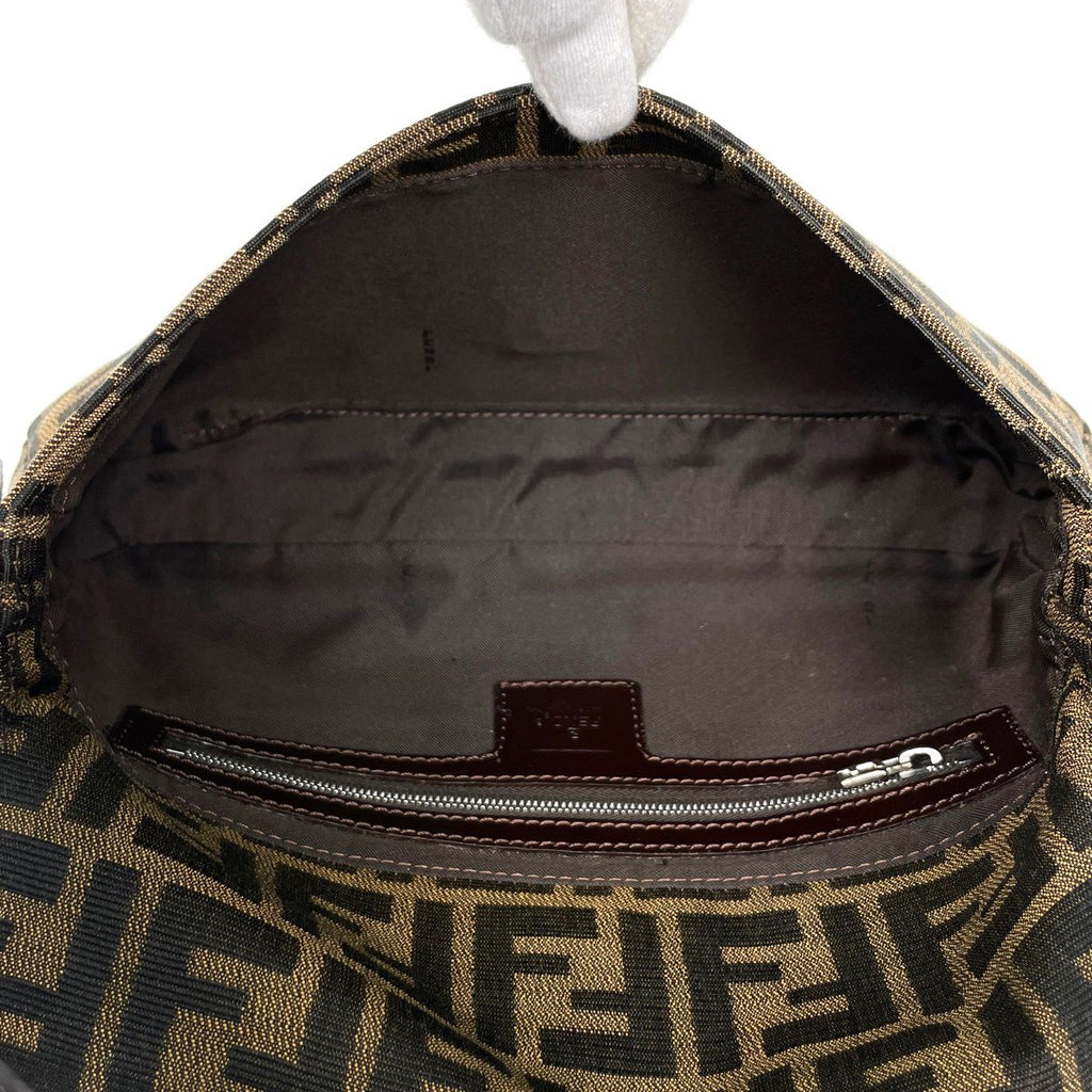 Fendi Shoulder Bag Zucca Pattern Mamma Baguette Canvas Brown — view 8