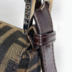 Fendi Shoulder Bag Zucca Pattern Mamma Baguette Canvas Brown — view 5