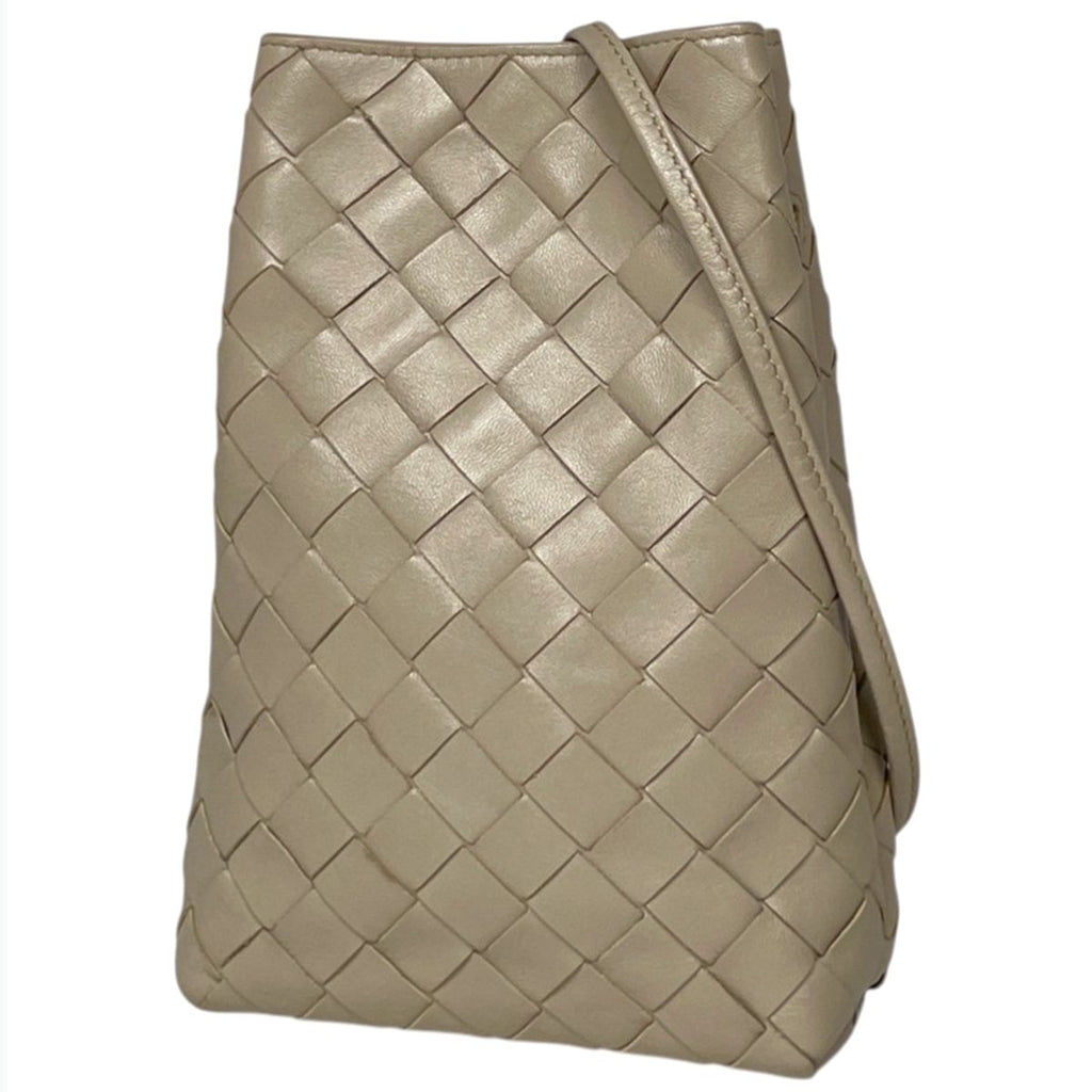 Bottega Veneta Shoulder Bag Leather Beige