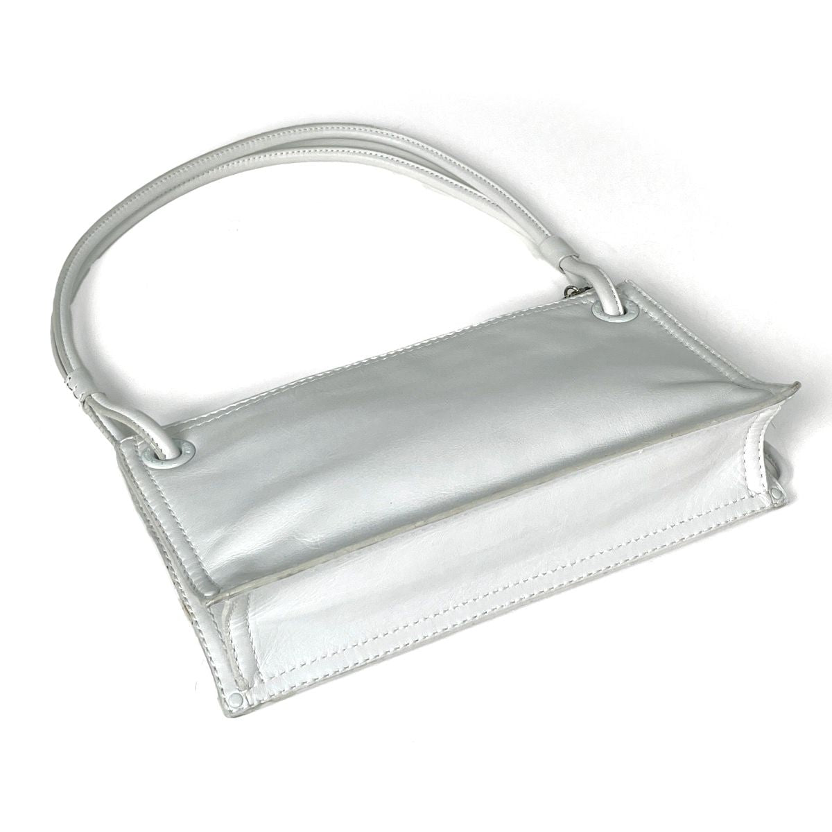Loewe Tote Bag Crown Studs Logo Leather White — view 2
