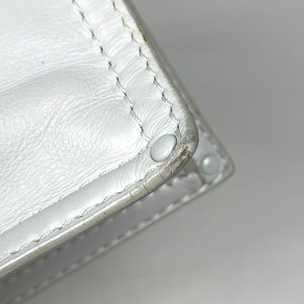 Loewe Tote Bag Crown Studs Logo Leather White — view 3