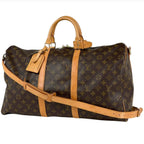 Louis Vuitton Keepall Bandouliere 50 Boston Bag 2-Way Monogram Brown