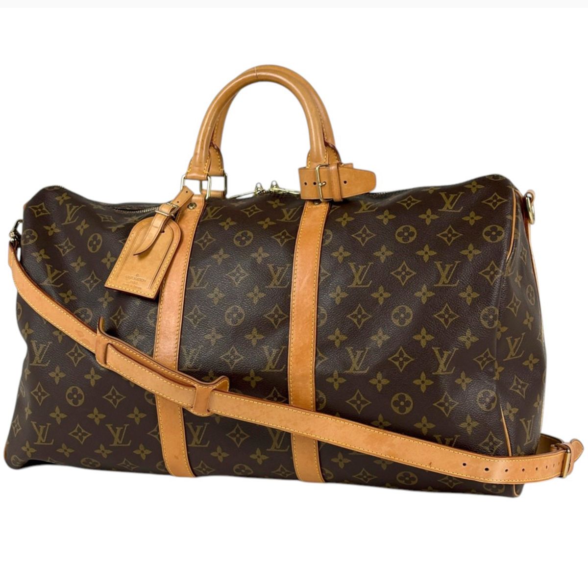 Louis Vuitton Keepall Bandouliere 50 Boston Bag 2-Way Monogram Brown