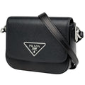 Prada Shoulder Bag Identity Saffiano Leather Nero