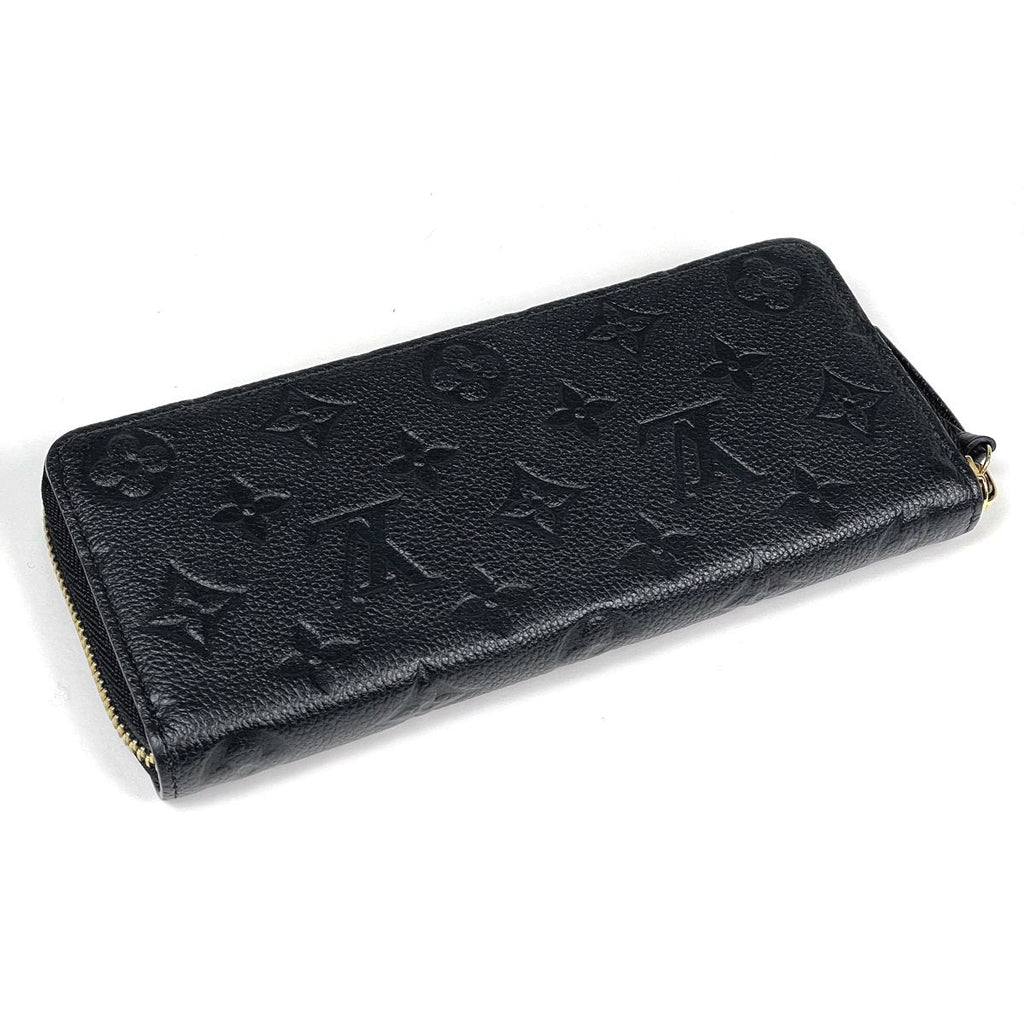 Louis Vuitton Portefeuille Clemence Wallet Zip Around Monogram Empreinte Noir — view 2