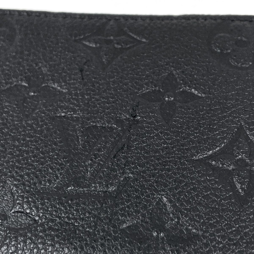 Louis Vuitton Portefeuille Clemence Wallet Zip Around Monogram Empreinte Noir — view 4