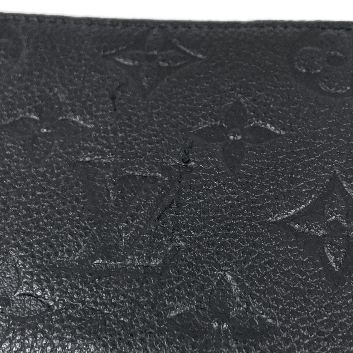 Louis Vuitton Portefeuille Clemence Wallet Zip Around Monogram Empreinte Noir — view 4