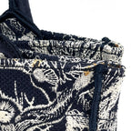 Dior Tote Bag Book Small Canvas Navy — view 5
