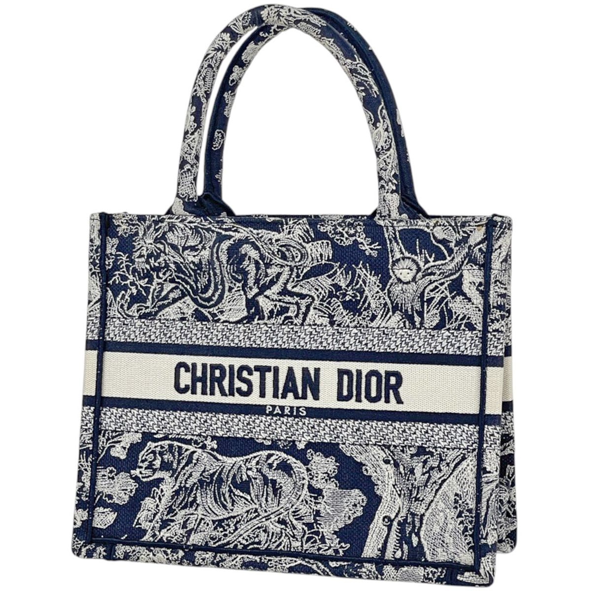 Dior Tote Bag Book Small Canvas Navy