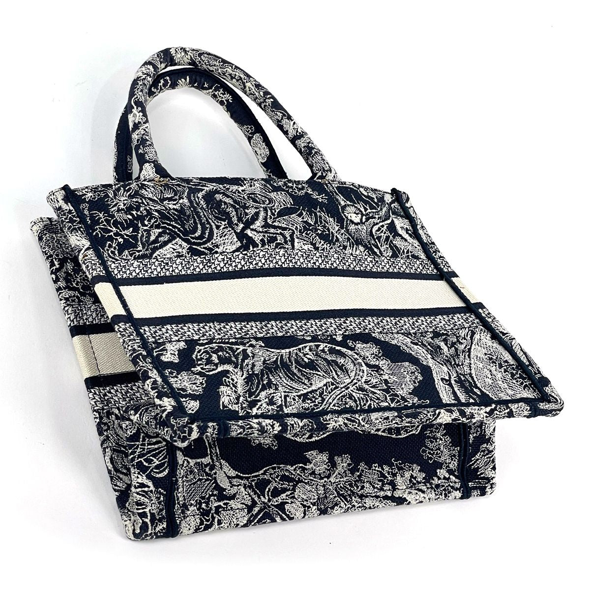 Dior Tote Bag Book Small Canvas Navy — view 2