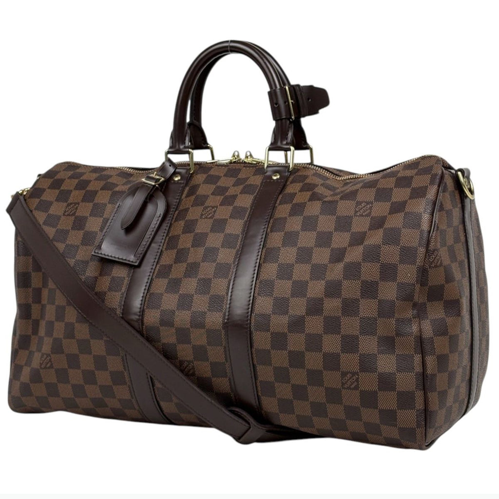 Louis Vuitton Keepall Bandouliere 45 Boston Bag 2-Way Damier Brown