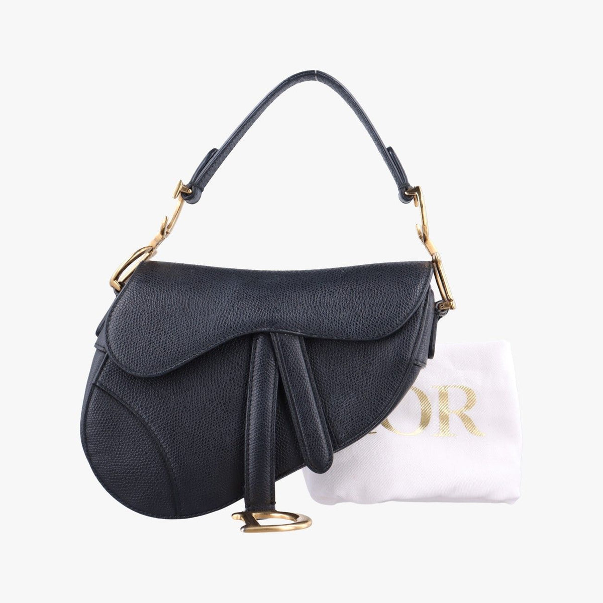 Dior Saddle Black Leather Shoulder Bag