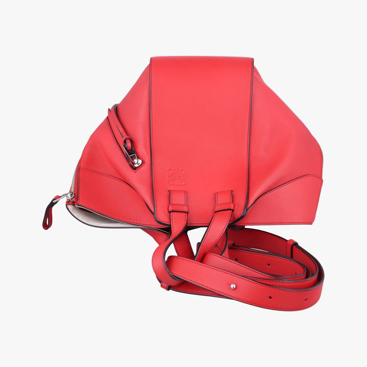 Loewe Hammock Red Leather Shoulder Bag — view 8