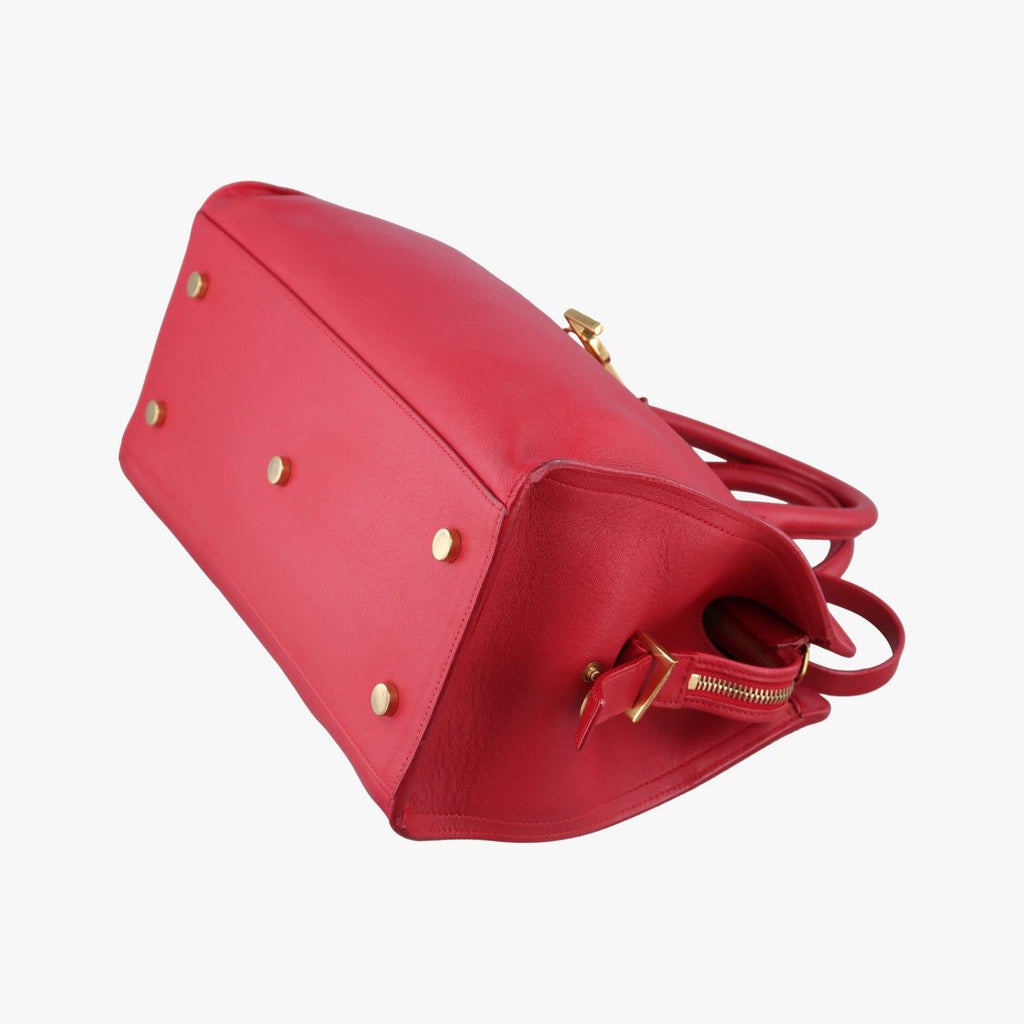 Saint Laurent Baby Cabas Red Leather — view 4