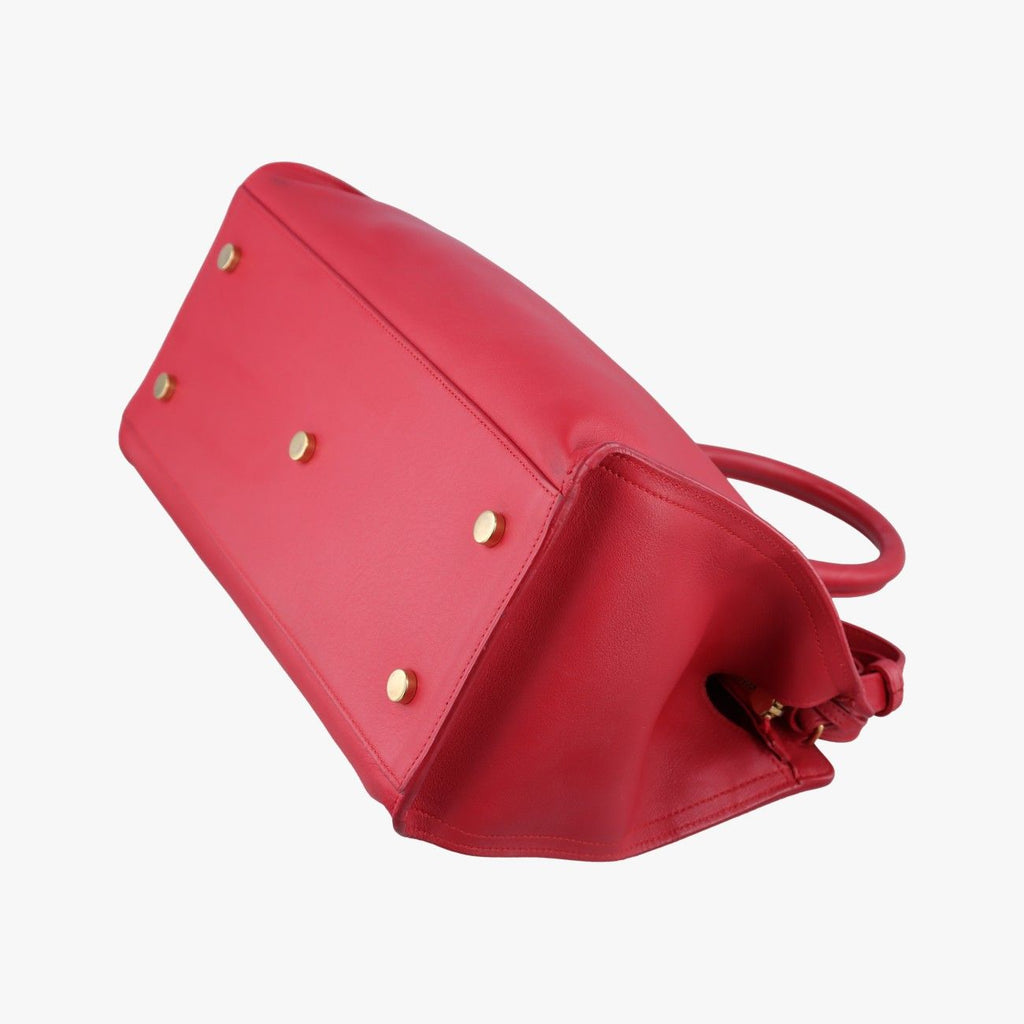 Saint Laurent Baby Cabas Red Leather — view 6