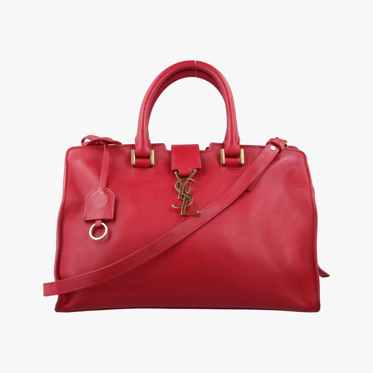 Saint Laurent Baby Cabas Red Leather