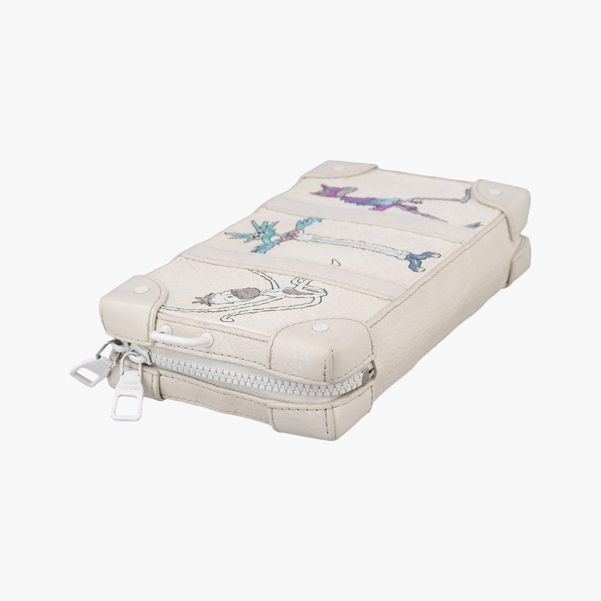 Louis Vuitton Soft Trunk LV Friend White Multicolor Monogram Taurillon — view 5