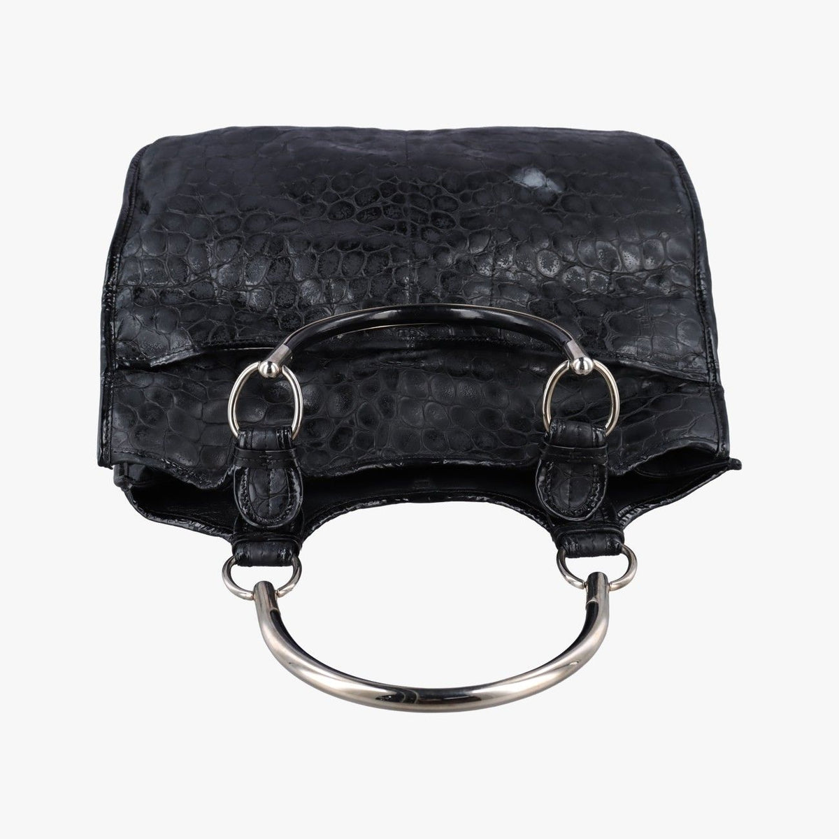 Dior 61 Hobo Black Leather Enamel — view 8