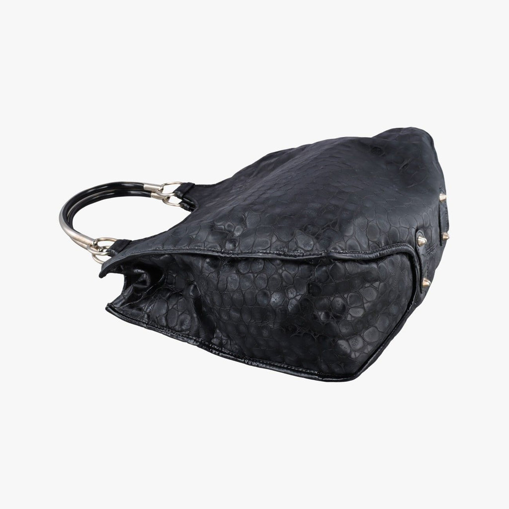 Dior 61 Hobo Black Leather Enamel — view 7