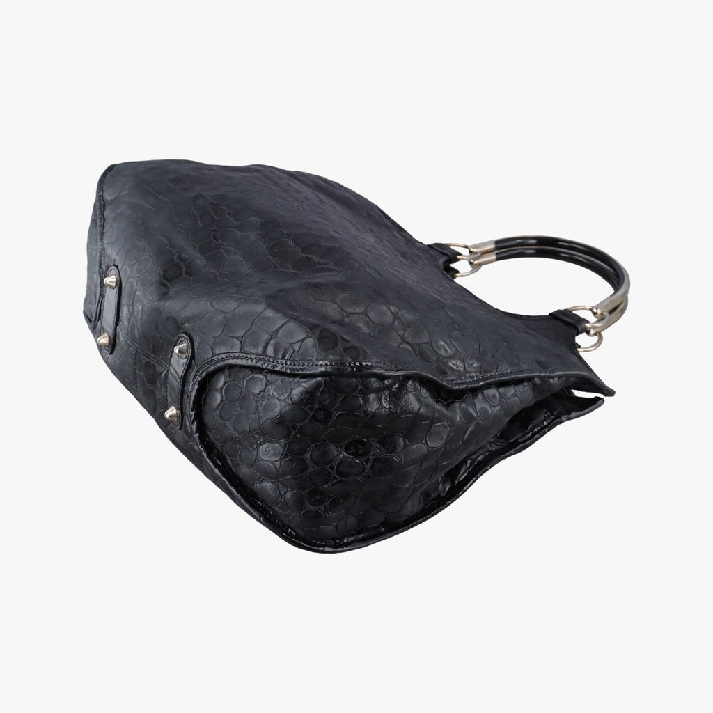 Dior 61 Hobo Black Leather Enamel — view 6