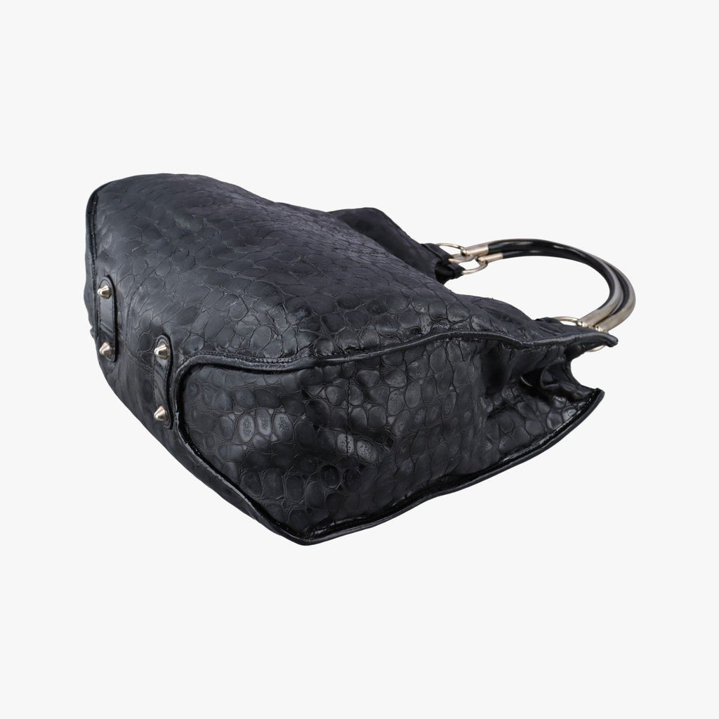 Dior 61 Hobo Black Leather Enamel — view 4