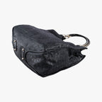 Dior 61 Hobo Black Leather Enamel — view 4