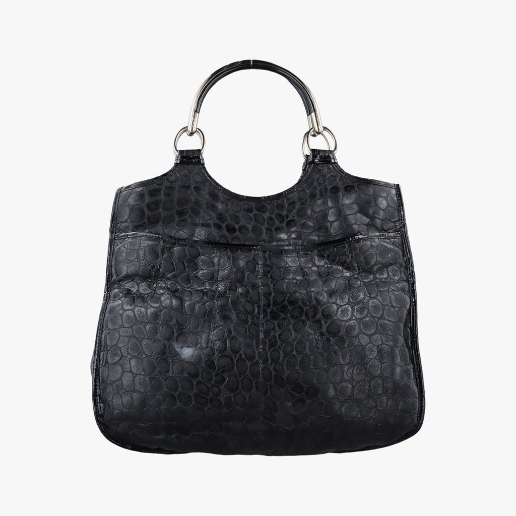 Dior 61 Hobo Black Leather Enamel