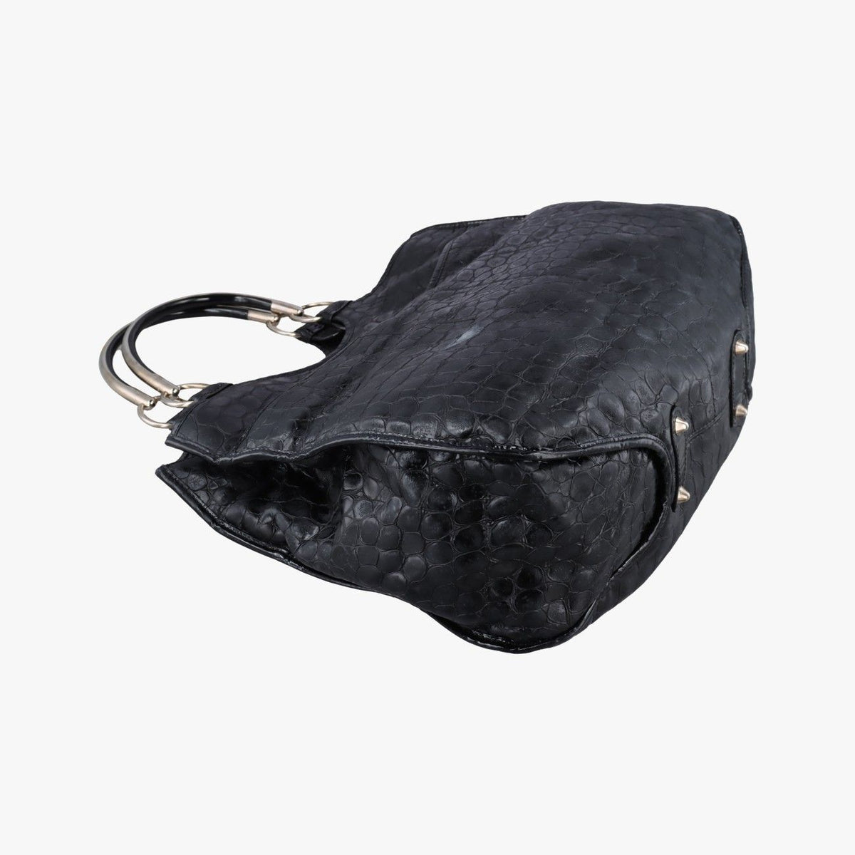 Dior 61 Hobo Black Leather Enamel — view 5
