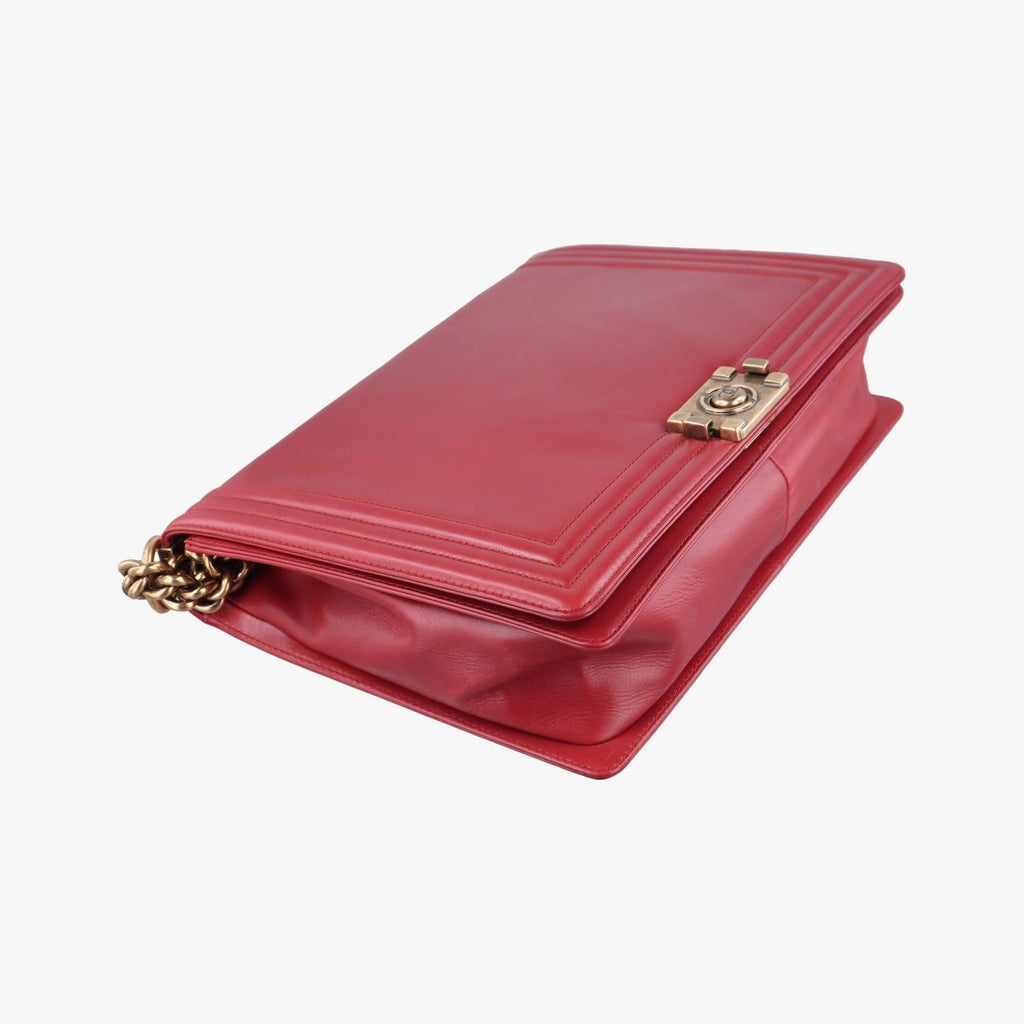 Chanel Boy Red Leather — view 5
