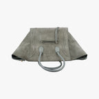 Celine Luggage Small Square Phantom Green Gray Suede Handbag — view 8