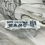 Hermes Scarf Carre 90 Greige la Musique Des Spheres Pleats Silk — view 3