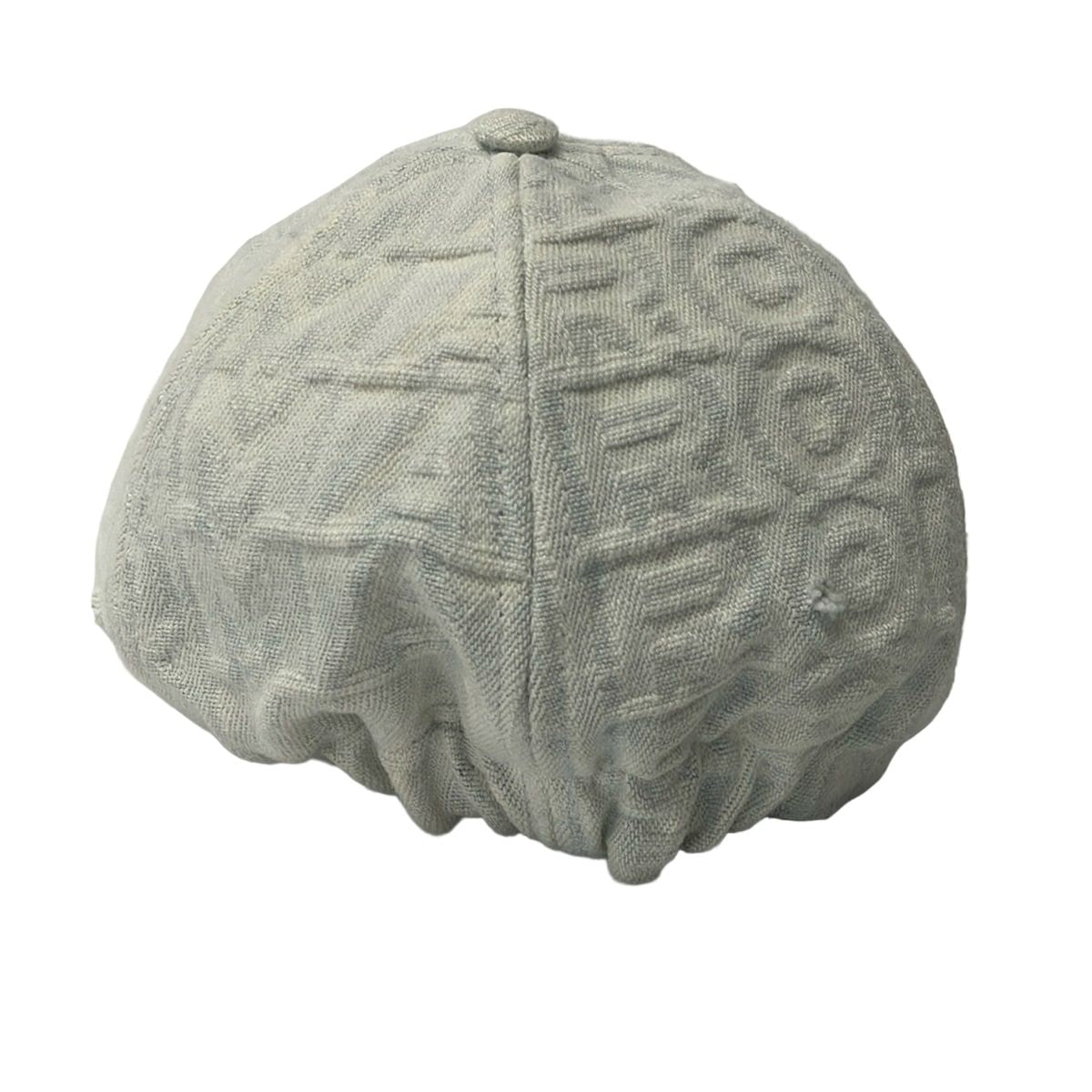 Fendi Cap 58.0 White Light Gray Denim Logo Distressed Hat — view 3