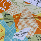 Hermes Scarf Carre 70 Yellow Orange Multi les Petits Papiers — view 4