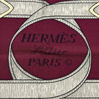 Hermes Scarf Carre 90 Bordeaux Yellow Multi Eperon D'or — view 2