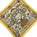 Hermes Scarf Carre Plisse Dark Yellow Multi D'ecoupages