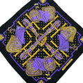 Hermes Scarf Carre 90 Black Navy Multi Selles Housse
