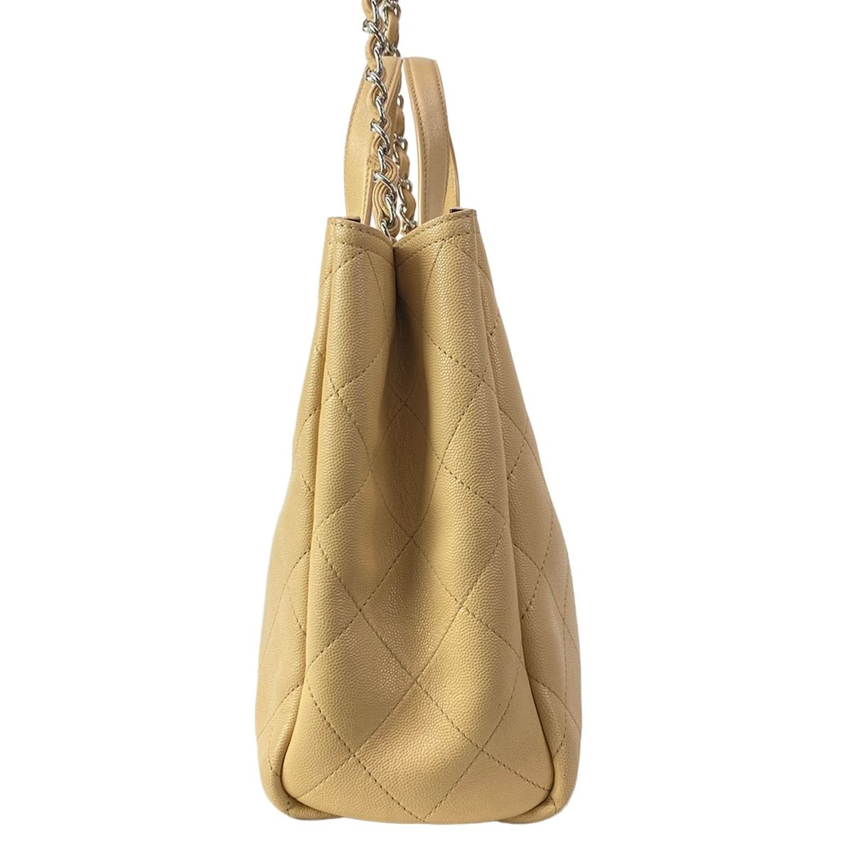 Chanel Shoulder Bag Beige Chain 2-Way Silver — view 2