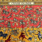 Hermes Scarf Petit Carre Red Khaki Multi Chasse en Inde — view 3
