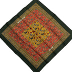 Hermes Scarf Petit Carre Red Khaki Multi Chasse en Inde