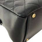 Chanel Tote Bag Reprint Chain Black Shoulder Gold — view 7