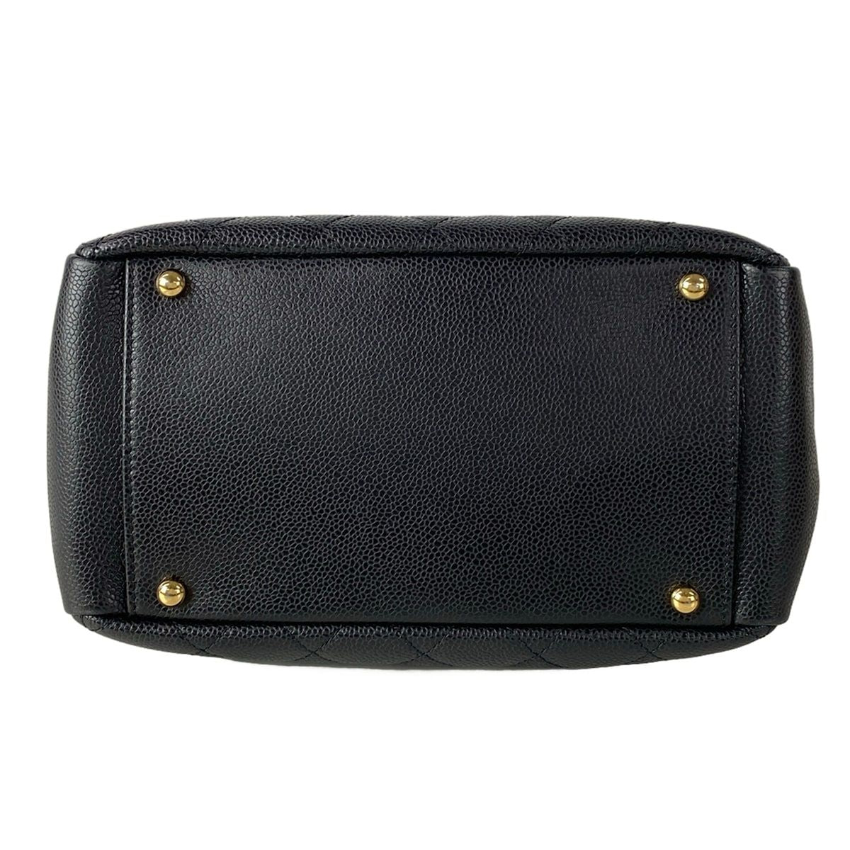 Chanel Tote Bag Reprint Chain Black Shoulder Gold — view 5