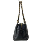 Chanel Tote Bag Reprint Chain Black Shoulder Gold — view 4