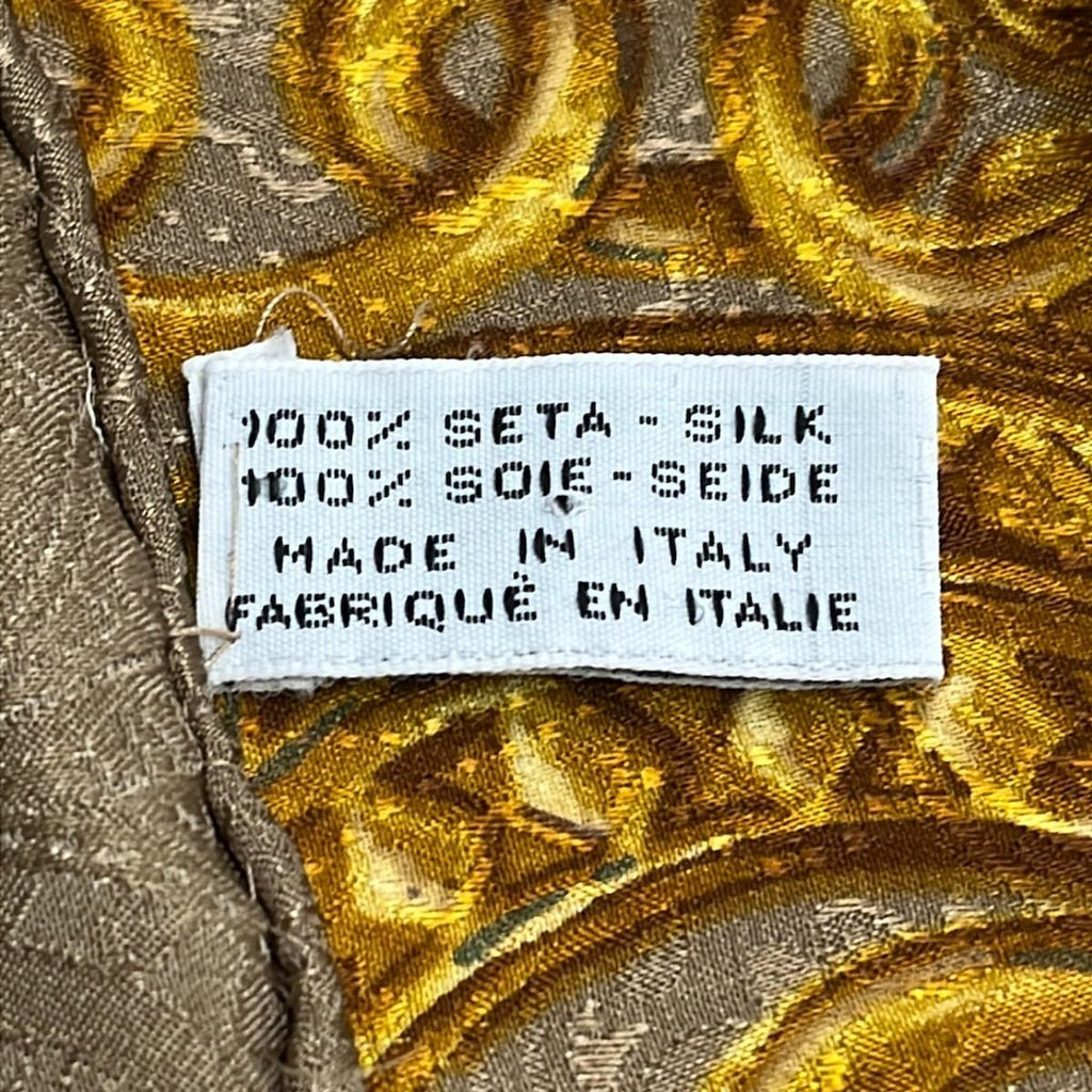 Chanel Scarf Brown Gold Chain Pattern Paisley — view 3