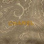 Chanel Scarf Brown Gold Chain Pattern Paisley — view 2